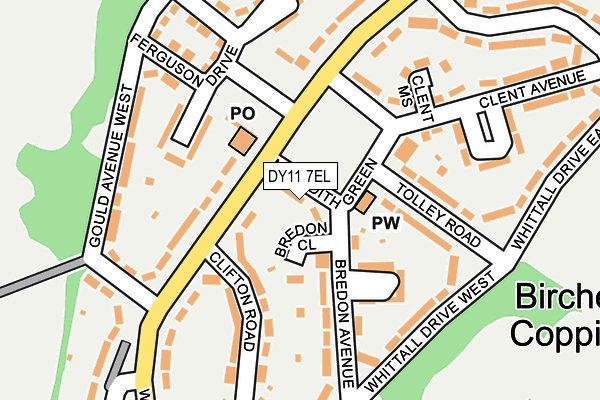 DY11 7EL map - OS OpenMap – Local (Ordnance Survey)