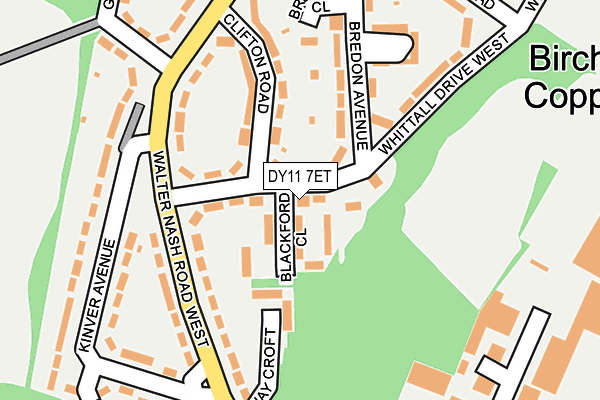 DY11 7ET map - OS OpenMap – Local (Ordnance Survey)