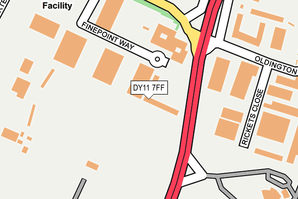 DY11 7FF map - OS OpenMap – Local (Ordnance Survey)