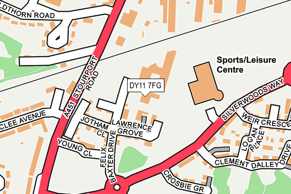 DY11 7FG map - OS OpenMap – Local (Ordnance Survey)