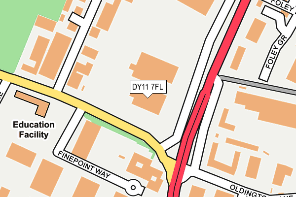 DY11 7FL map - OS OpenMap – Local (Ordnance Survey)