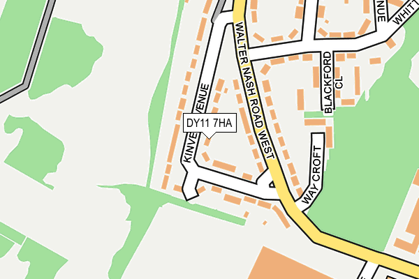 DY11 7HA map - OS OpenMap – Local (Ordnance Survey)