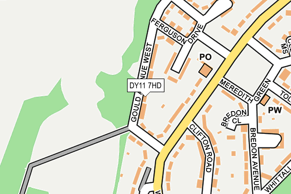 DY11 7HD map - OS OpenMap – Local (Ordnance Survey)