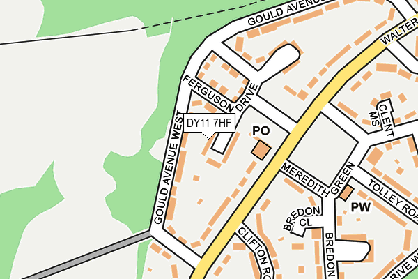 DY11 7HF map - OS OpenMap – Local (Ordnance Survey)