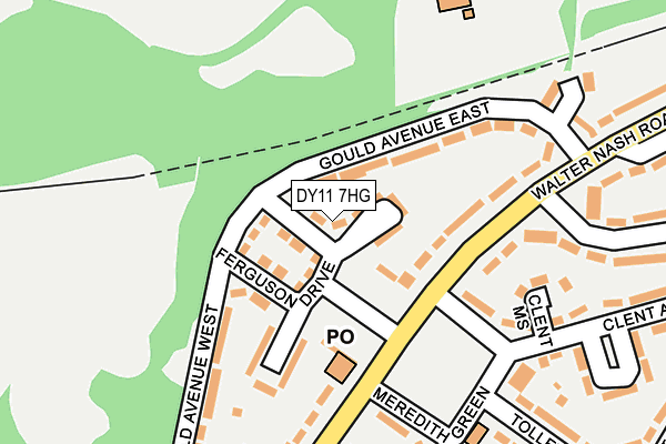 DY11 7HG map - OS OpenMap – Local (Ordnance Survey)