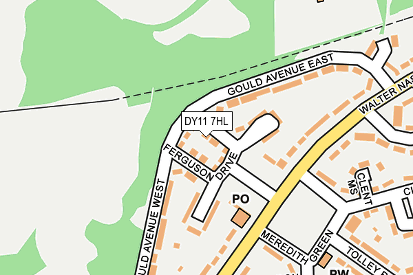 DY11 7HL map - OS OpenMap – Local (Ordnance Survey)