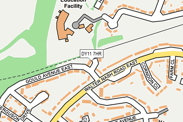 DY11 7HR map - OS OpenMap – Local (Ordnance Survey)