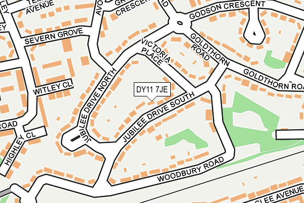 DY11 7JE map - OS OpenMap – Local (Ordnance Survey)