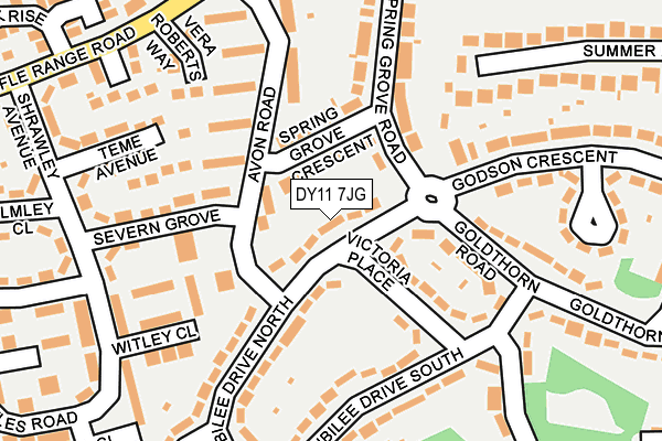 DY11 7JG map - OS OpenMap – Local (Ordnance Survey)