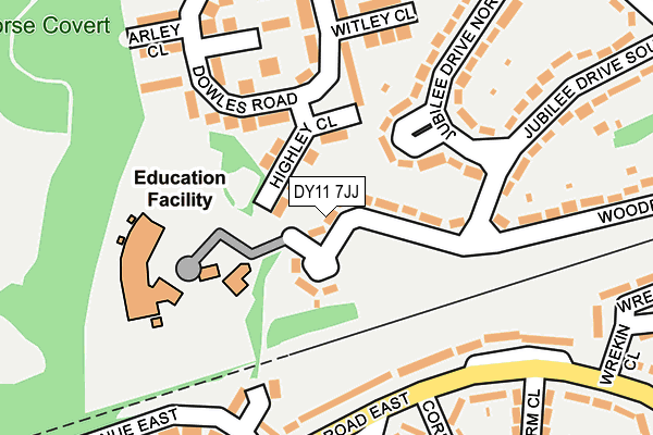 DY11 7JJ map - OS OpenMap – Local (Ordnance Survey)