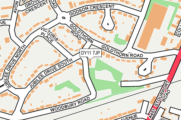 DY11 7JP map - OS OpenMap – Local (Ordnance Survey)