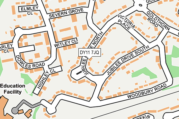 DY11 7JQ map - OS OpenMap – Local (Ordnance Survey)