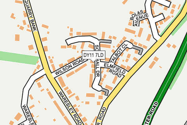 DY11 7LD map - OS OpenMap – Local (Ordnance Survey)