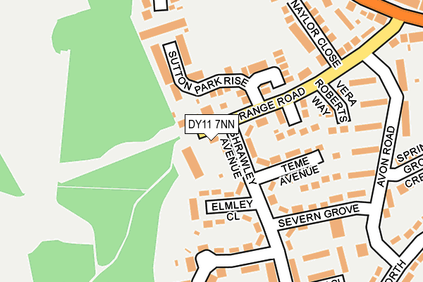 DY11 7NN map - OS OpenMap – Local (Ordnance Survey)