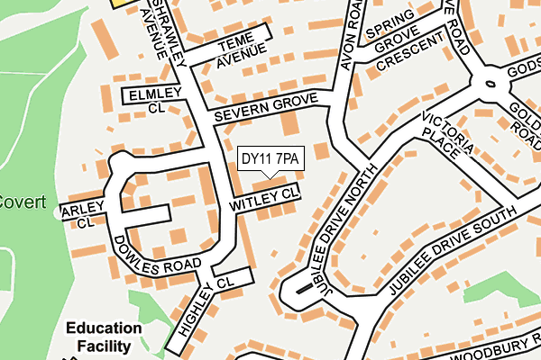 DY11 7PA map - OS OpenMap – Local (Ordnance Survey)