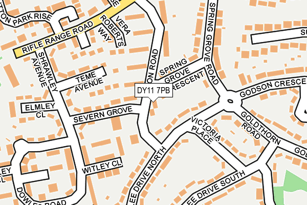 DY11 7PB map - OS OpenMap – Local (Ordnance Survey)