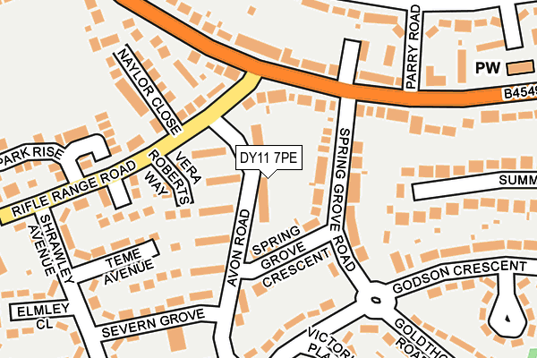 DY11 7PE map - OS OpenMap – Local (Ordnance Survey)