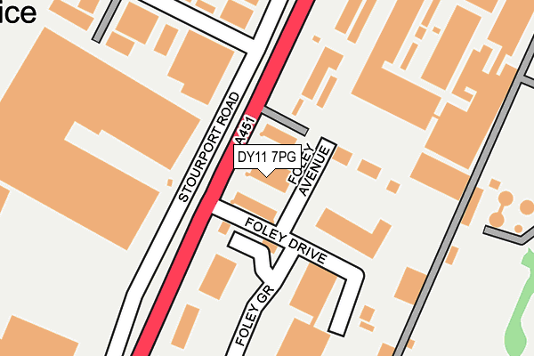 DY11 7PG map - OS OpenMap – Local (Ordnance Survey)