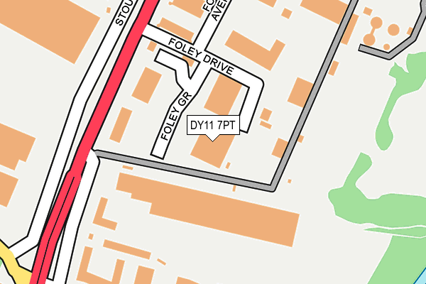 DY11 7PT map - OS OpenMap – Local (Ordnance Survey)