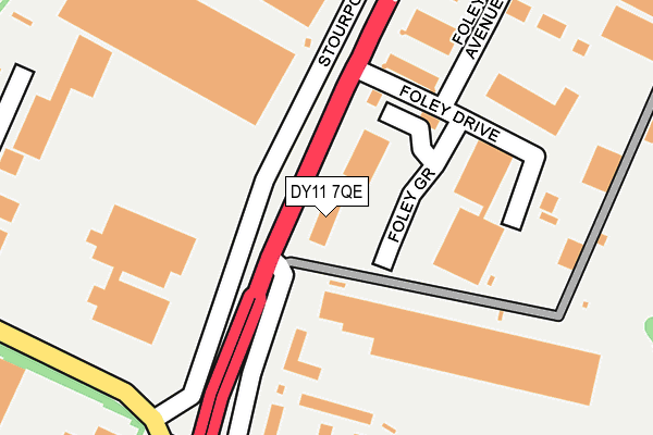 DY11 7QE map - OS OpenMap – Local (Ordnance Survey)