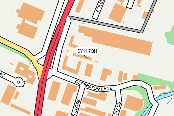 DY11 7QH map - OS OpenMap – Local (Ordnance Survey)