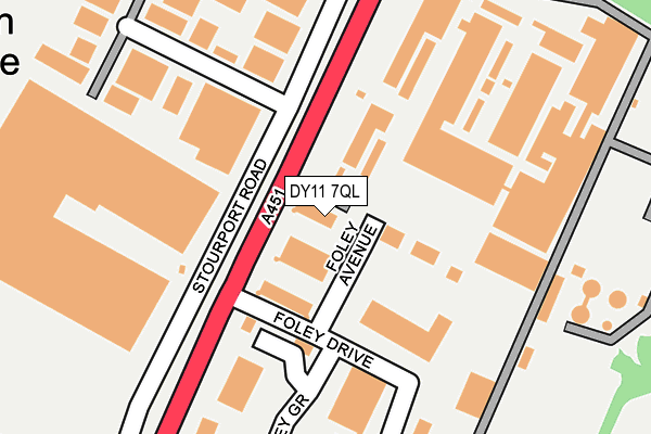 DY11 7QL map - OS OpenMap – Local (Ordnance Survey)