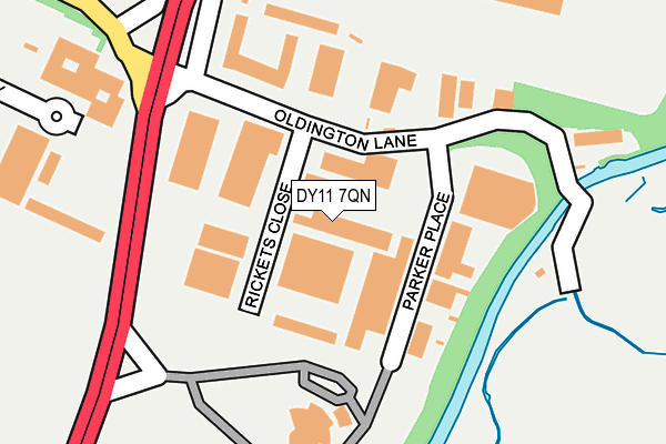 DY11 7QN map - OS OpenMap – Local (Ordnance Survey)