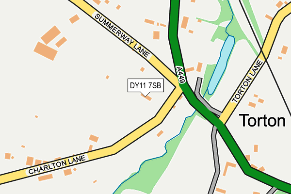 DY11 7SB map - OS OpenMap – Local (Ordnance Survey)
