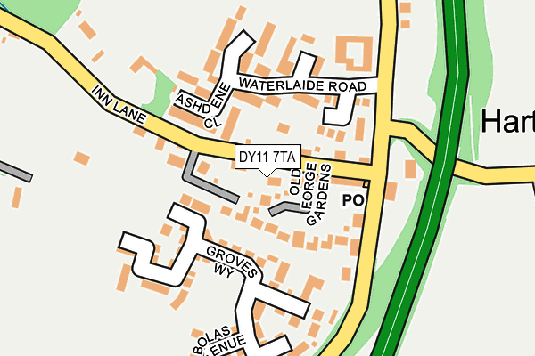 DY11 7TA map - OS OpenMap – Local (Ordnance Survey)