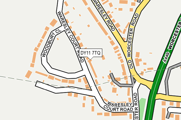 DY11 7TQ map - OS OpenMap – Local (Ordnance Survey)
