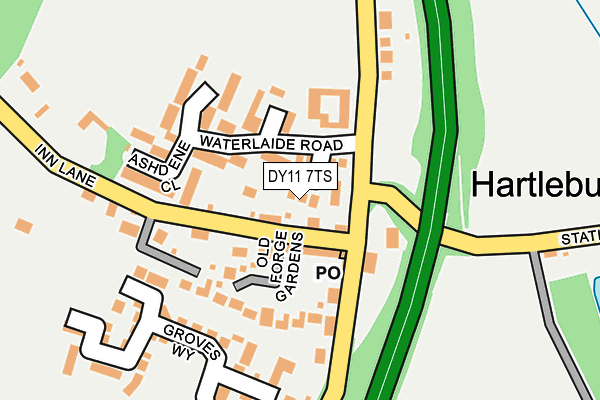 DY11 7TS map - OS OpenMap – Local (Ordnance Survey)