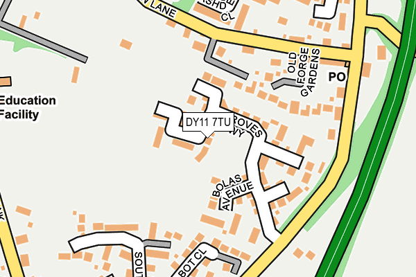 DY11 7TU map - OS OpenMap – Local (Ordnance Survey)