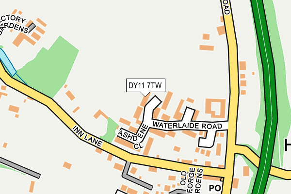 DY11 7TW map - OS OpenMap – Local (Ordnance Survey)