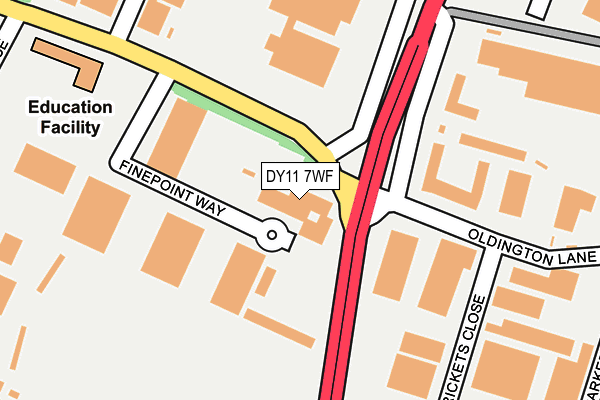 DY11 7WF map - OS OpenMap – Local (Ordnance Survey)