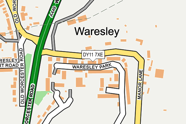 DY11 7XE map - OS OpenMap – Local (Ordnance Survey)