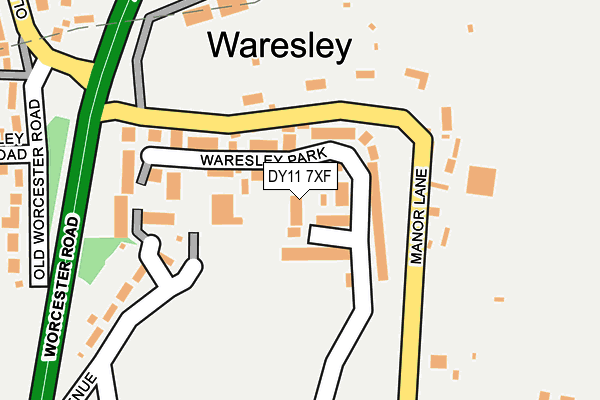 DY11 7XF map - OS OpenMap – Local (Ordnance Survey)