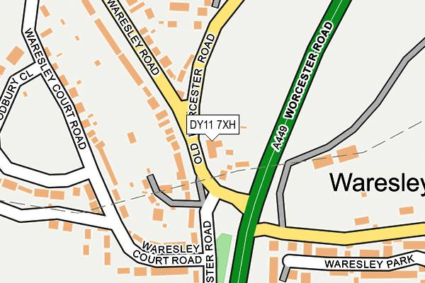 DY11 7XH map - OS OpenMap – Local (Ordnance Survey)
