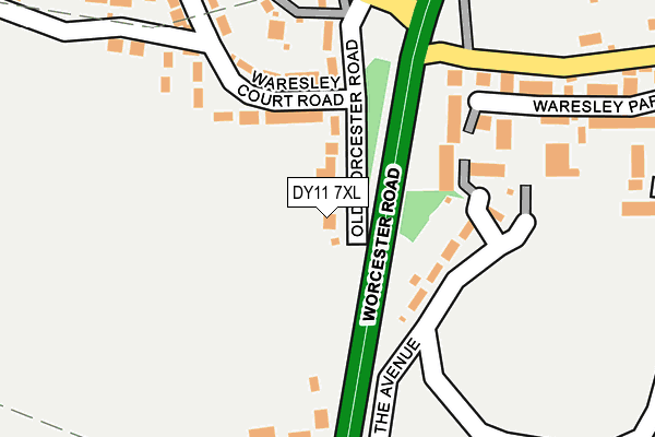 DY11 7XL map - OS OpenMap – Local (Ordnance Survey)
