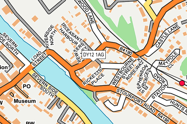 DY12 1AG map - OS OpenMap – Local (Ordnance Survey)