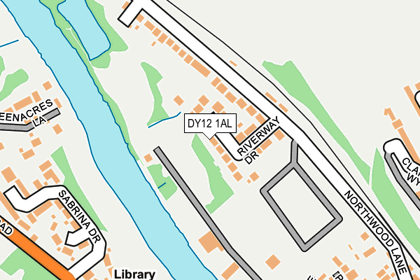 DY12 1AL map - OS OpenMap – Local (Ordnance Survey)