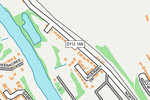 DY12 1AN map - OS OpenMap – Local (Ordnance Survey)