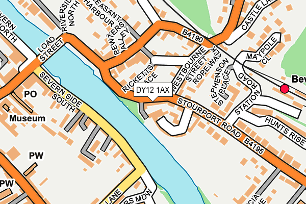 DY12 1AX map - OS OpenMap – Local (Ordnance Survey)