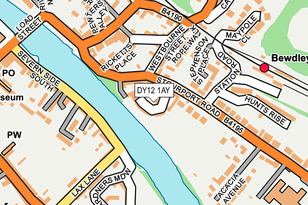 DY12 1AY map - OS OpenMap – Local (Ordnance Survey)
