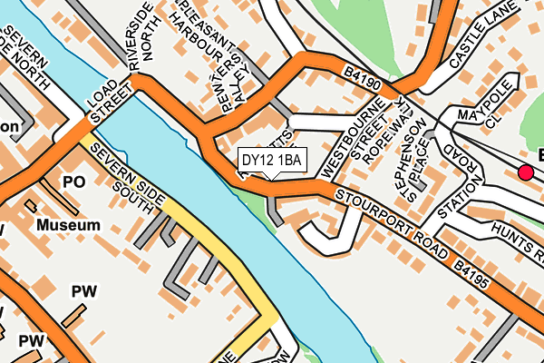 DY12 1BA map - OS OpenMap – Local (Ordnance Survey)