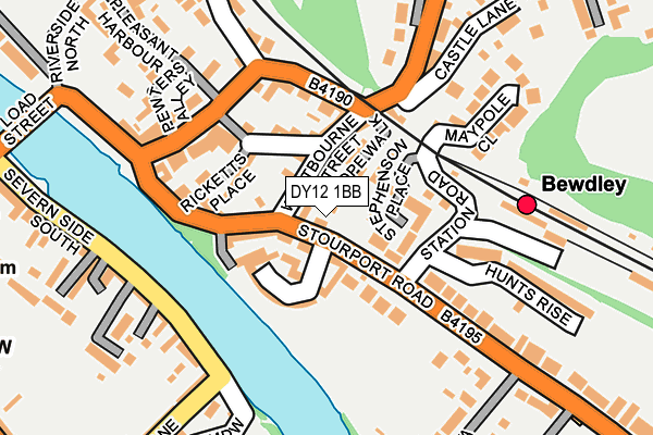 DY12 1BB map - OS OpenMap – Local (Ordnance Survey)