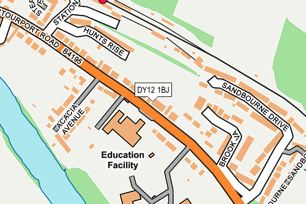DY12 1BJ map - OS OpenMap – Local (Ordnance Survey)