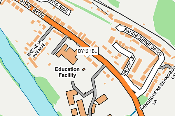 DY12 1BL map - OS OpenMap – Local (Ordnance Survey)