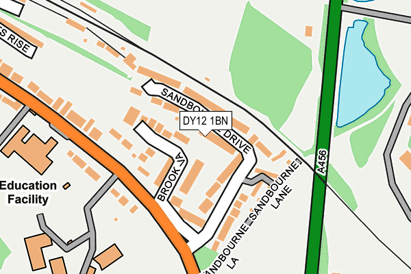 DY12 1BN map - OS OpenMap – Local (Ordnance Survey)