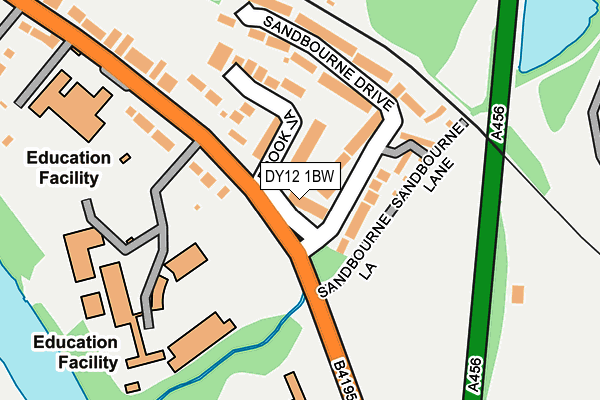 DY12 1BW map - OS OpenMap – Local (Ordnance Survey)