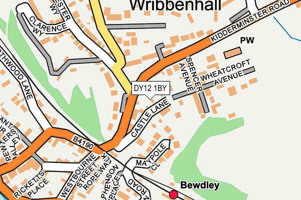 DY12 1BY map - OS OpenMap – Local (Ordnance Survey)